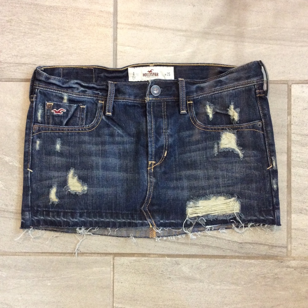 Hollister | Distressed Denim Mini Skirt